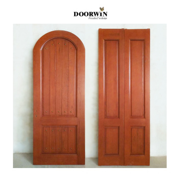 Solid Oak material Custom Made Cheap and Good Quality Entry Casement doors